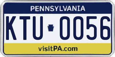 PA license plate KTU0056