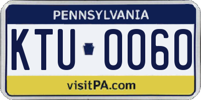 PA license plate KTU0060