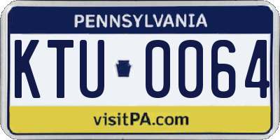 PA license plate KTU0064