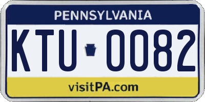 PA license plate KTU0082