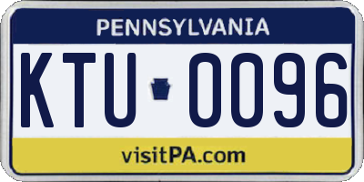 PA license plate KTU0096