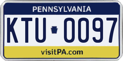 PA license plate KTU0097