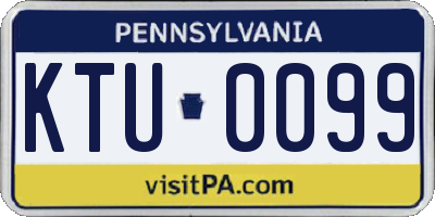PA license plate KTU0099