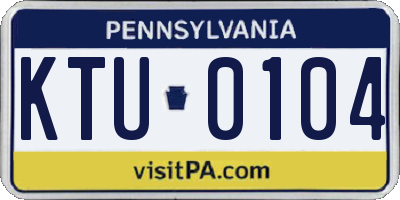 PA license plate KTU0104