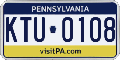 PA license plate KTU0108