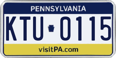 PA license plate KTU0115