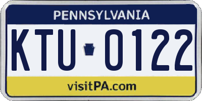 PA license plate KTU0122