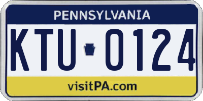 PA license plate KTU0124