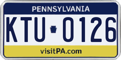 PA license plate KTU0126