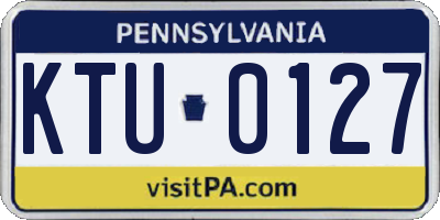 PA license plate KTU0127