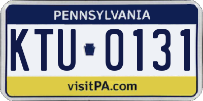 PA license plate KTU0131