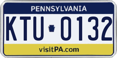 PA license plate KTU0132