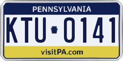 PA license plate KTU0141