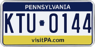 PA license plate KTU0144