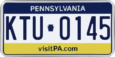 PA license plate KTU0145