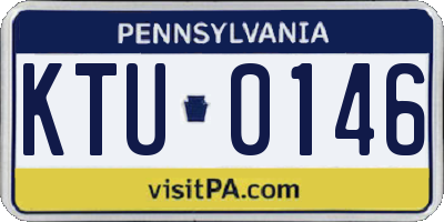PA license plate KTU0146