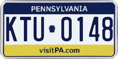 PA license plate KTU0148
