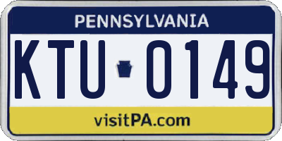 PA license plate KTU0149