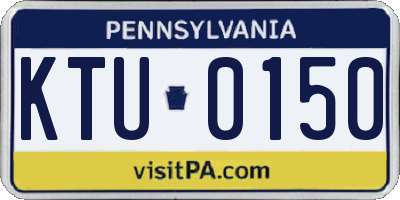 PA license plate KTU0150