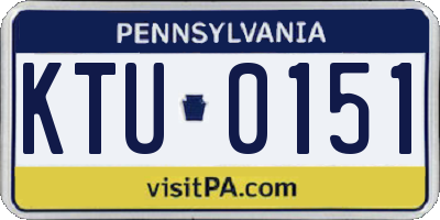 PA license plate KTU0151
