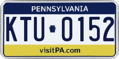 PA license plate KTU0152