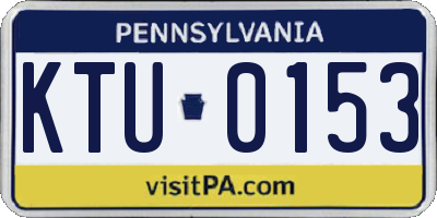 PA license plate KTU0153