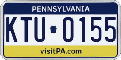 PA license plate KTU0155