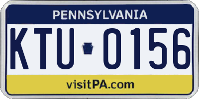 PA license plate KTU0156