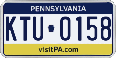 PA license plate KTU0158