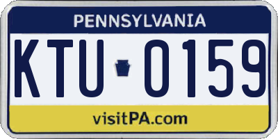 PA license plate KTU0159