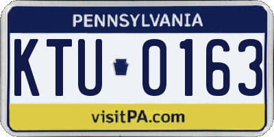 PA license plate KTU0163