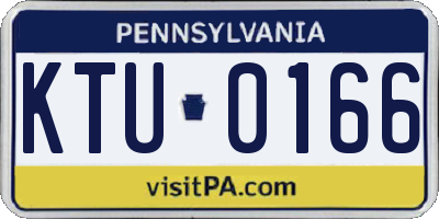 PA license plate KTU0166