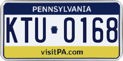 PA license plate KTU0168