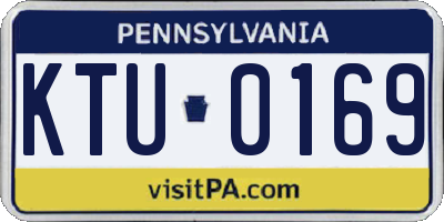 PA license plate KTU0169