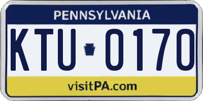 PA license plate KTU0170