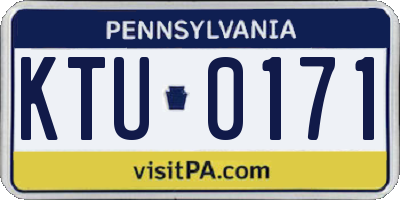 PA license plate KTU0171