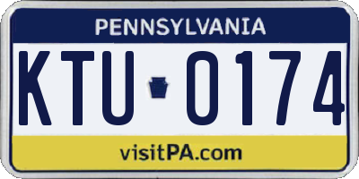 PA license plate KTU0174