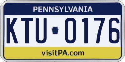 PA license plate KTU0176