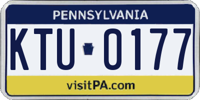PA license plate KTU0177