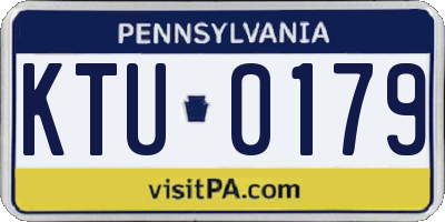 PA license plate KTU0179