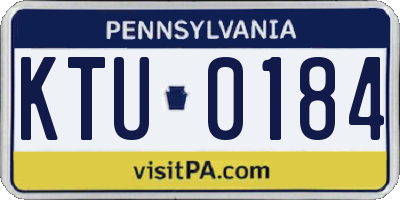 PA license plate KTU0184