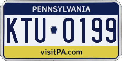 PA license plate KTU0199