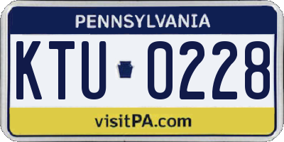PA license plate KTU0228