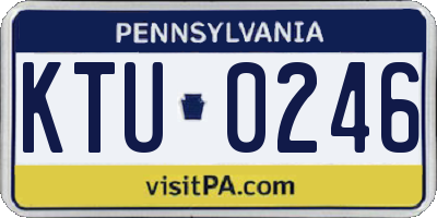 PA license plate KTU0246