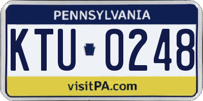 PA license plate KTU0248