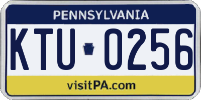 PA license plate KTU0256