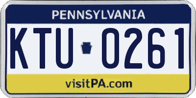 PA license plate KTU0261