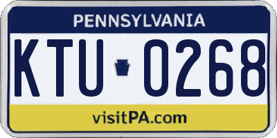 PA license plate KTU0268