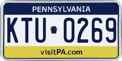 PA license plate KTU0269