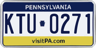 PA license plate KTU0271